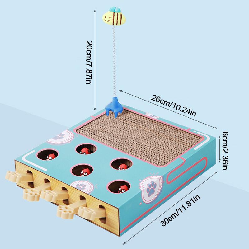 Cat Toy Whack-a-Mole Cat Scratching Board Toy Grinding Claw Rest Play Funny Cat 2