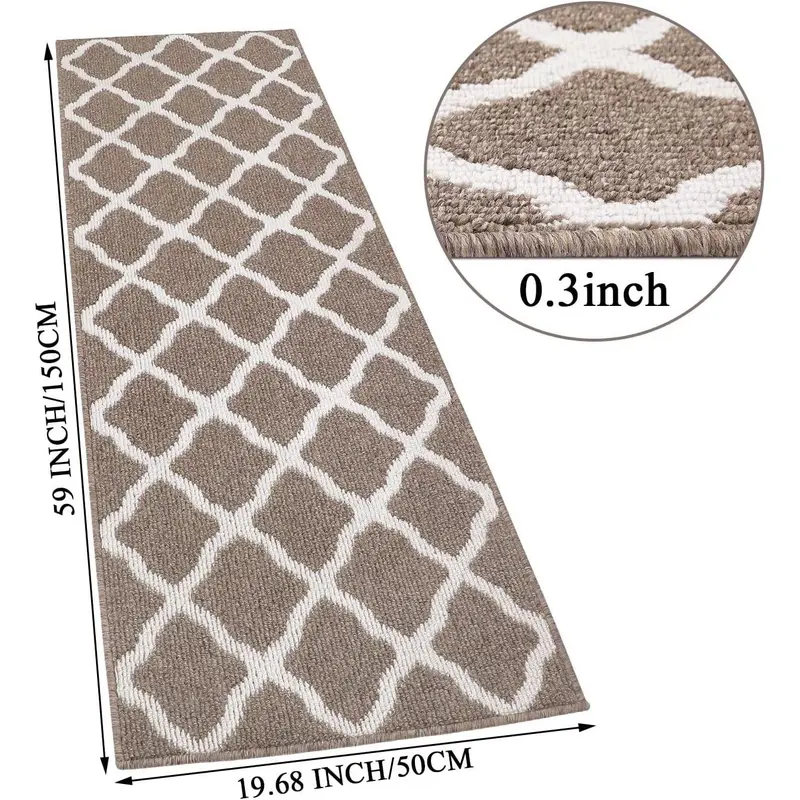 SHACOS Runner Rug for Entryway Indoor 50 x 150 cm, Non Slip Carpet Runner Rug Washable Kitchen Rug, Absorbent Runner Rug Anti-fouling Floor Mats for Dining Room Laundry Room Entryway 1