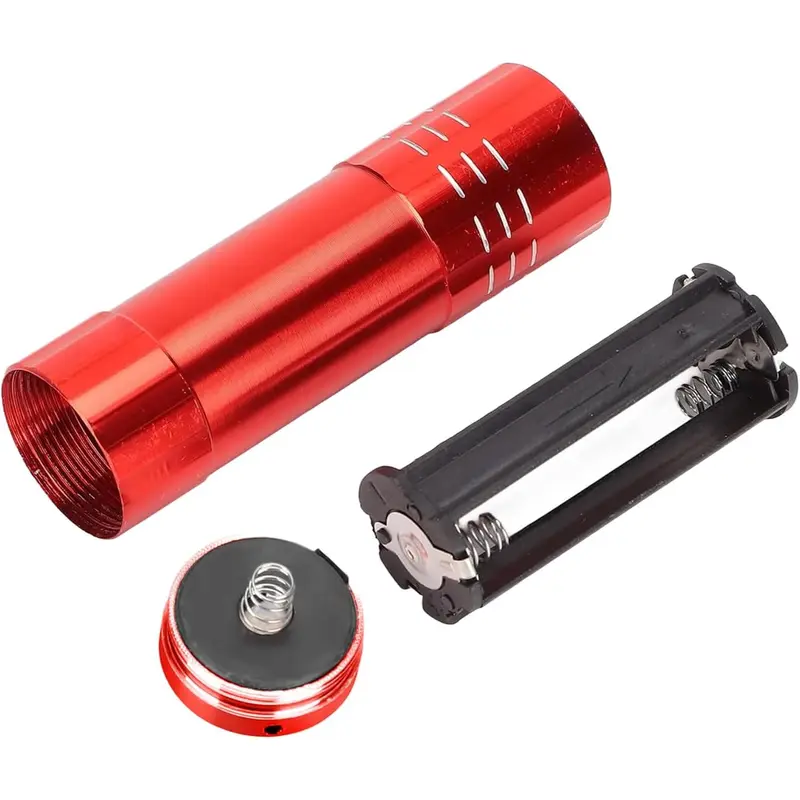 Trimming Shop UV Torch, Ultraviolet Flashlight, Black Light Detector for Pet Urine, Stain, Bed Bug on Carpet, Fake Banknote, Hotel & Bathroom Stains Detection, Red, 3 x AAA Batteries (Not Included) 2