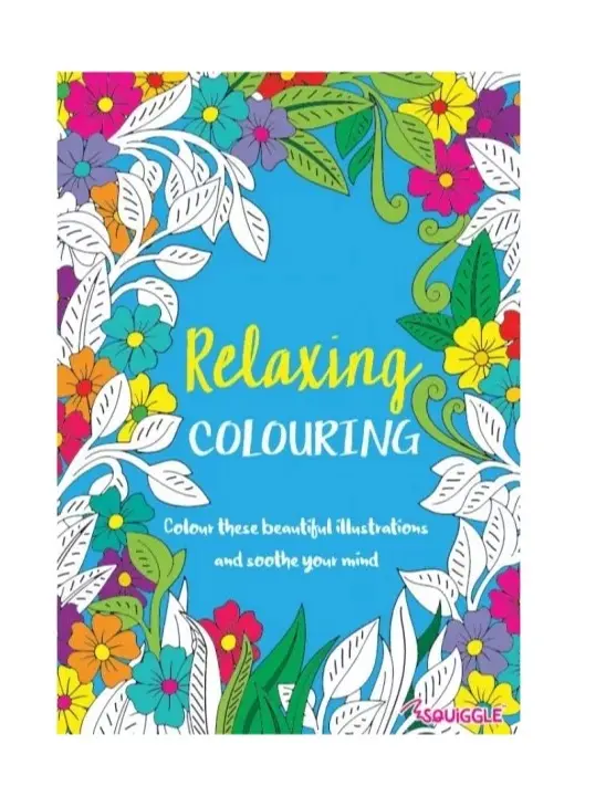 Pack of 2 A4 Adults Colouring Books Flower Animals Relax Colour Therapy Anti Stress Book 4