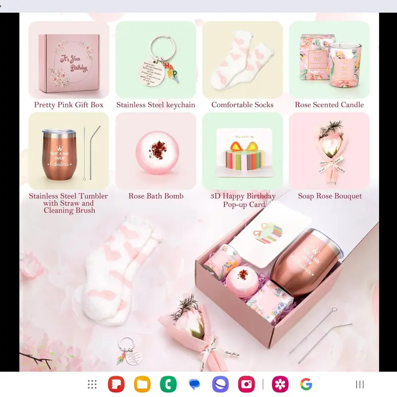 Birthday Gifts for Women, Gifts for Her, Mum, Best Friends, Sister, Wife, Girlfriend, Happy Birthday Hamper Gift Set for Women, Birthday Gift Ideas, Unique Gift Basket Birthday Presents for Women  Any Age 18th Birthday 30th Birthday 8