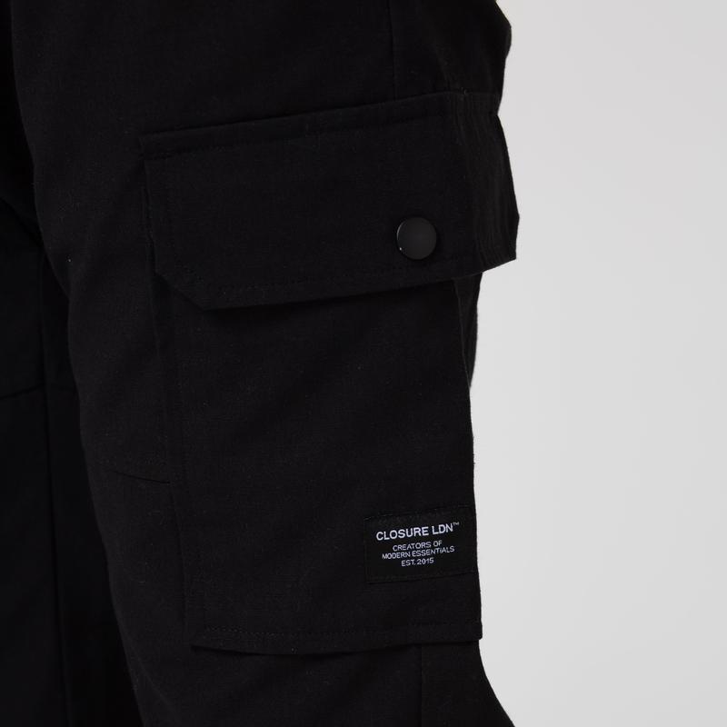 Ripstop Open Hem Cargo Pant | Black 3