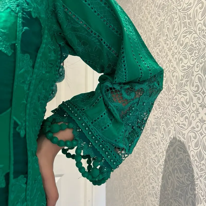 Emerald Maria b inspired luxury embroidered outfit 6