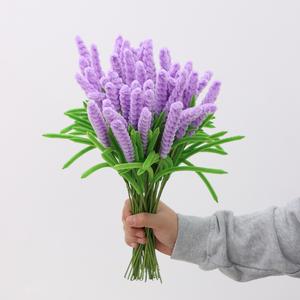 30PCS Chenille Artificial Lavender Perfect for Valentine's Day Easter Decoration