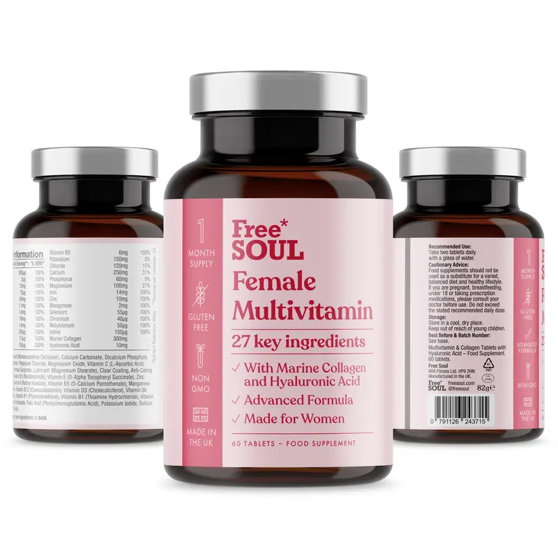 Multivitamin with Collagen for Women Plus Hyaluronic Acid and 27 Vitamins, Minerals, & Botanicals | Gluten-Free Multivitamins | Daily Support | 30 Tablets 6