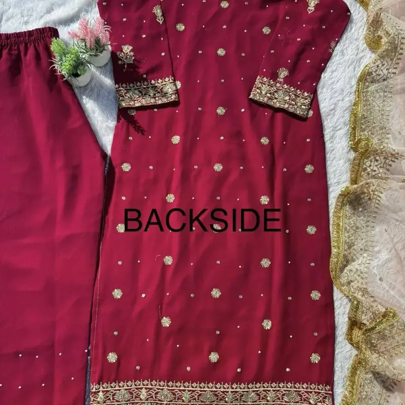Sahiba Red Luxury Readymade Salwar Kameez with Peach Gold Dupatta – Elegant Eid, Wedding, Festive & Sangeet Wear outfit indian plus clothes summer modest Traditional Asian Elegance Comfort Womenswear 6