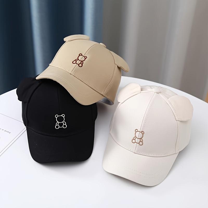Product Introduction of A&H      1pc Embroidered Little Bear Baseball Cap - A Versatile Choice for Boys and Girls, Ideal for Summer Beach Trips. 2