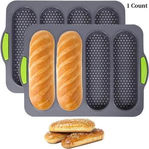 Silicone Bread Pan, 1 Count 4-grid Non-stick Bread Mold, Heat-resistant Baking Mold for Home Handmade Bread, Baking Tool for Home Kitchen, Silicone Loaf Molds
