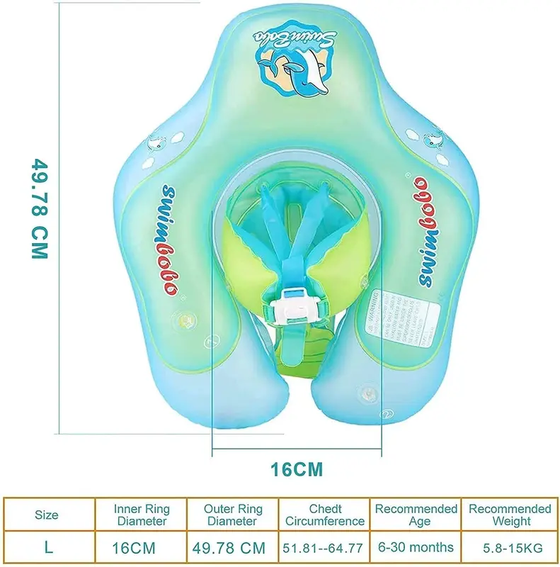 Inflatable Swimming Ring Baby Pool Float Toys with Canopy Sunshade Swim Circle 7