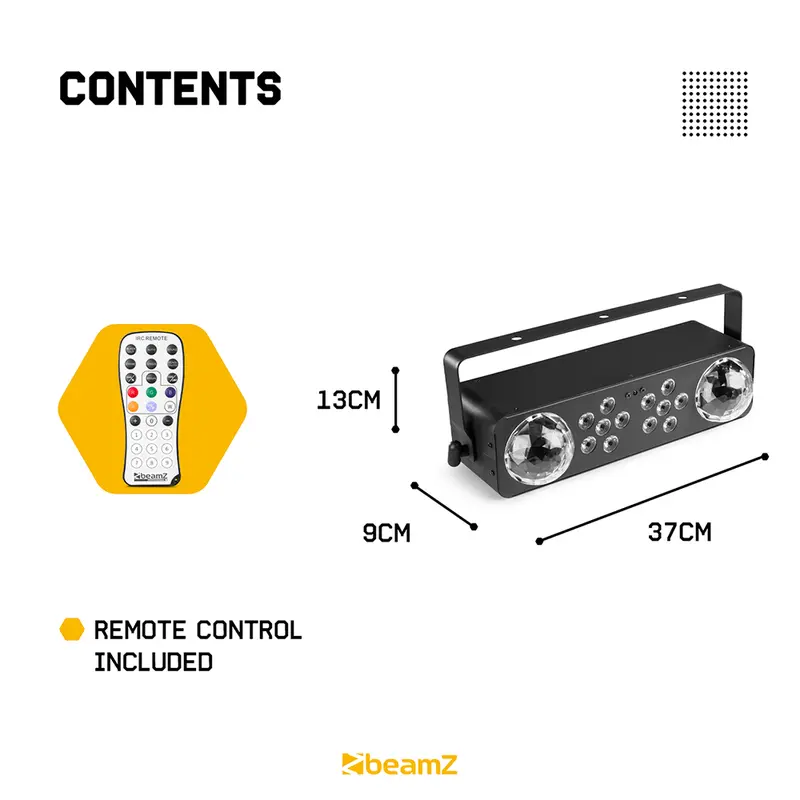 BeamZ LightBox7 DJ Multi Light Effect with Moon Flower & PAR 6