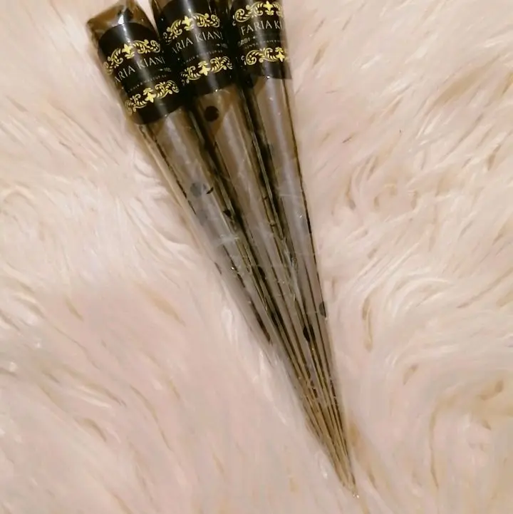 3 X 20g Natural Henna Cone (hennabyfaria) 100% dark stain guarantee for hands,legs. Long-lasting.