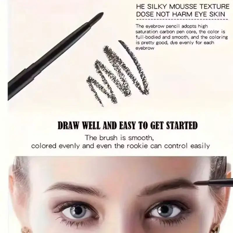 3pcs Waterproof Black Eyeliner Pencils-Smudge-Proof, Long-Lasting &Beginner-Friendly Eye Makeup Cosmetic 5