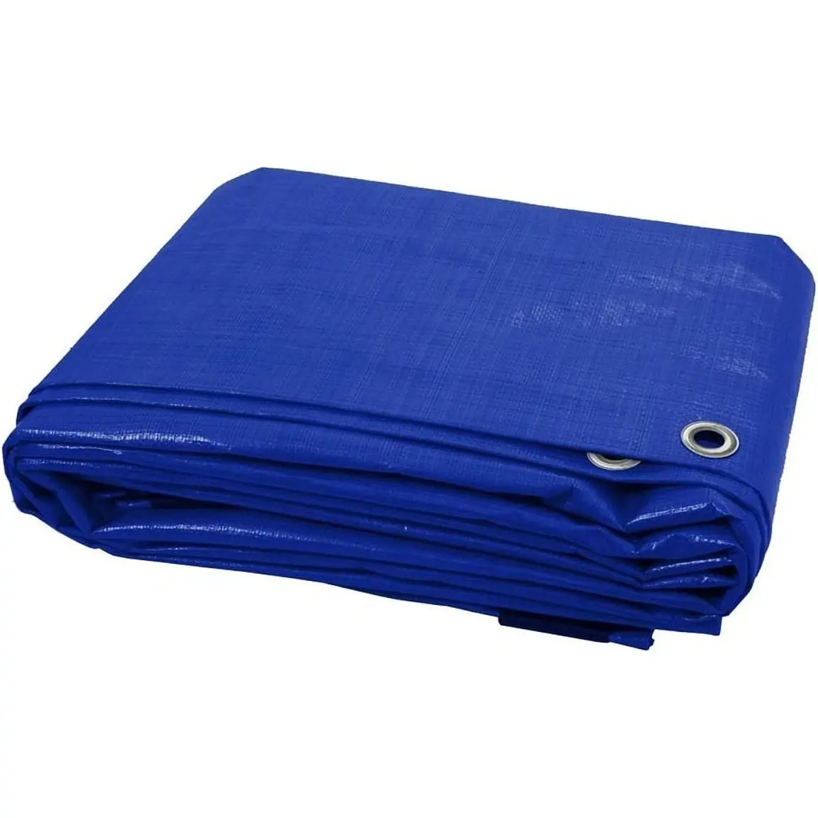 3 x 4 m Blue Tarpaulin Waterproof Tarp Sheet Cover, Groundsheet - Waterproof, Weatherproof, Frost-Resistant, UV Protection, Universal, Multipurpose, Reinforced Eyelets