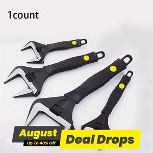 Adjustable Multifunctional Wrench, 1pc 6/8/10/12 Inch Short Handle Non-slip Ultra-thin Hard Multi-function Wrench Tool for Bathroom Hardware Vehicle, Heavy Duty Adjustable Spud Wrench, Industrial Tools