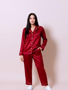UCV Women’s Nightwear Set – Premium Satin Pajamas with Full Sleeve Shirt – Ideal for Sleep and Loungewear