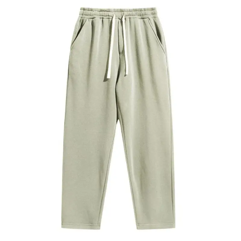 Men's Regular Fit Solid Drawstring Waist Sweatpants, Casual Pocket Design Pants for Fall & Winter, Men's Trousers for Daily Wear, Work Trousers Men, Close Up Pants 4