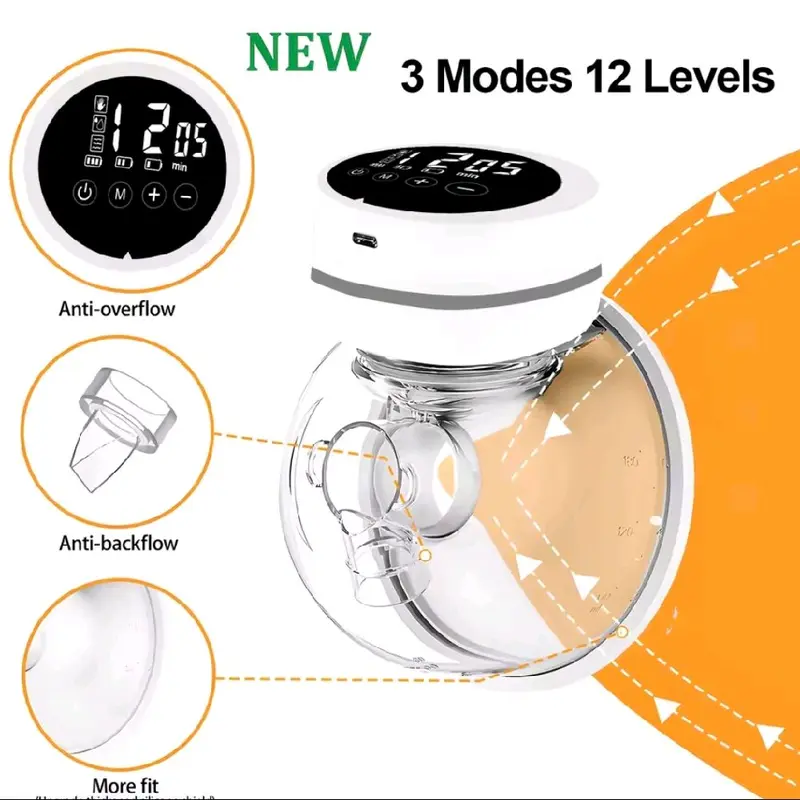 Wearable Milk Breast Pump for Convenient Breastfeeding hands free electric rechargeable pack of 1 pc UK stock delivery in 2 days 5