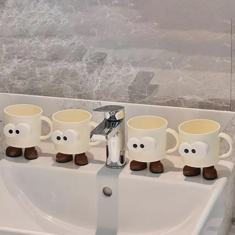 "Cartoon Big Eyes Mouthwash Cup – Creative Plastic Brushing Cup for Adults & Kids, Toothbrush Holder for Bathroom" 4