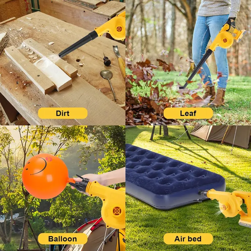 20V Battery Cordless Leaf Blower for Dewalt, 2-in-1 Electric Leaf Blower and Vacuum Cleaner 6