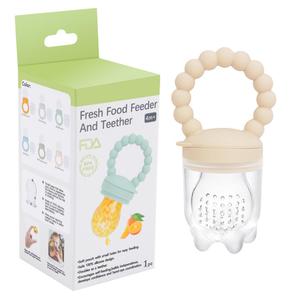 Silicone Fruit Feeder Pacifier, Baby Fruit Soothing Teether, Baby Food Supplement Feeder, Baby Food Grasping Teether, Baby Tactile Training Teether