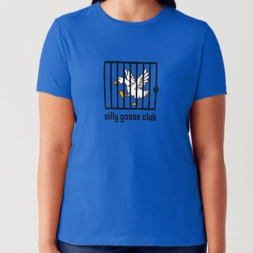 Embroidered Silly Goose Club T-shirt Silly Goose Tee, Funny Shirt Gift Tee Top 7