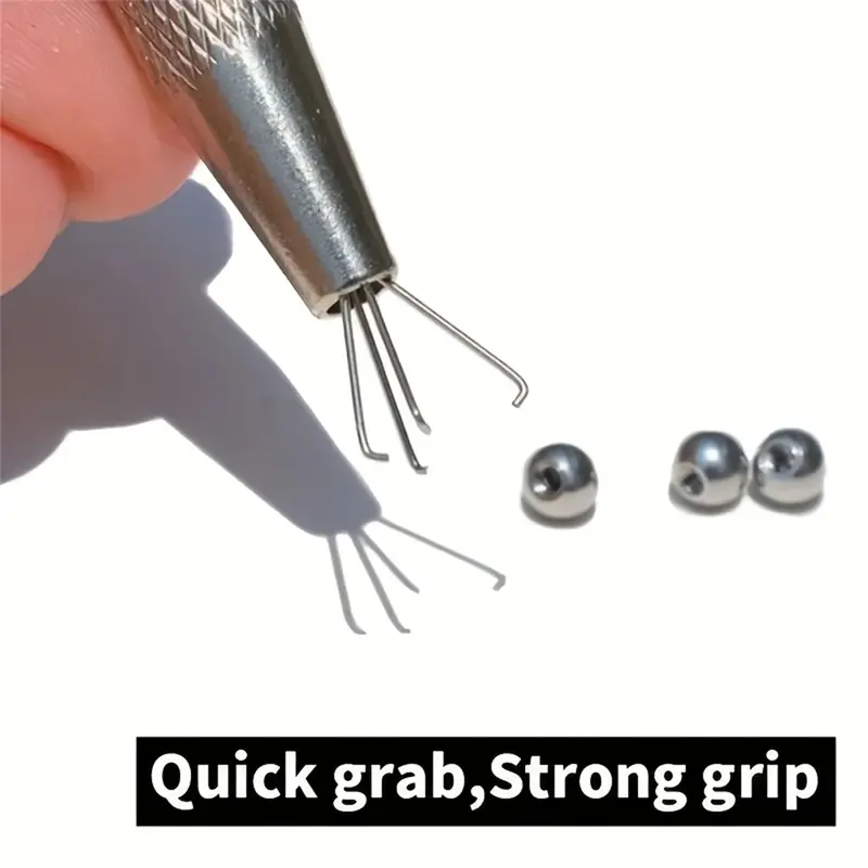 Precision 4-Prong Jewelry Tweezers - Gem & Diamond Holder, Ideal for Beads & Small Parts, Ergonomic Metal/Aluminum Craft Tool, Jewelry Making Tools 5