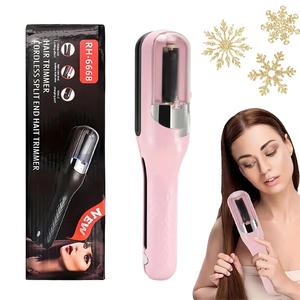 Durable Cordless Split Ends Hair Clipper, Automatic Rechargeable Clipper, 2 in 1 Hair Edge Control Trimmer for Dry Damaged Split Ends Broken Brittle Hair, Hair Styling Tools for Women, Heartwarming Gift, Wireless Haircut Tool, Hair Products