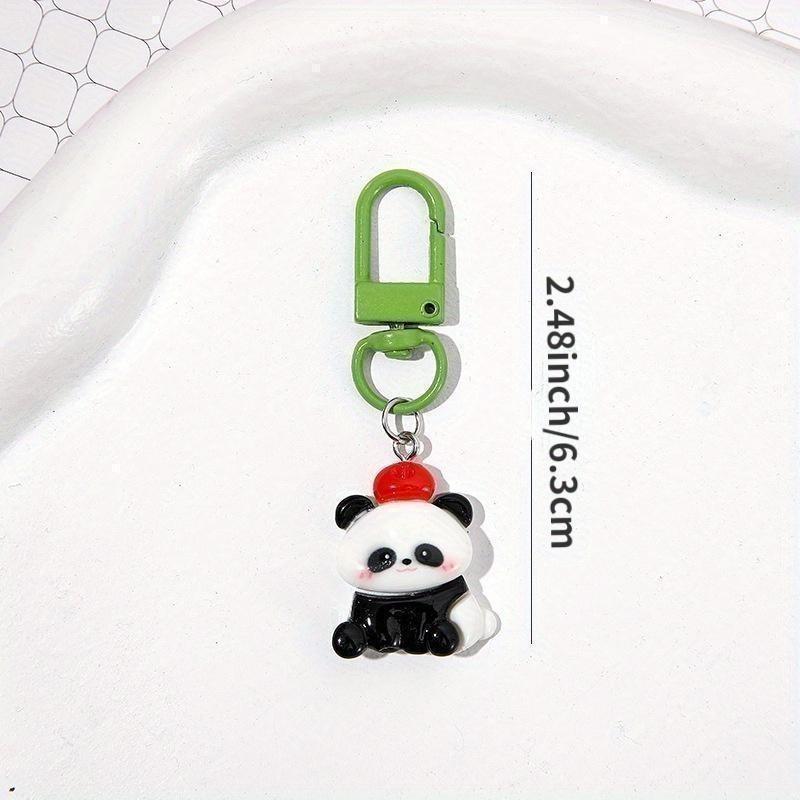 (Giveaway) 1pcs Cute Cartoon Panda Keychains, Aluminum Alloy Uncharged Key Ring Charms for Backpacks, Bags, Perfect Gift for Family and Friends 3