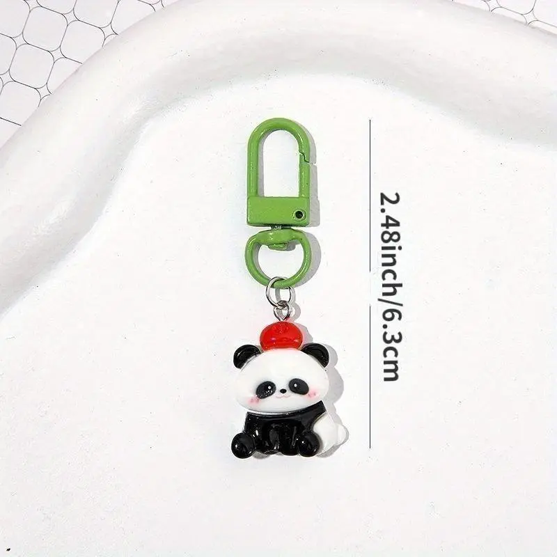 (Giveaway) 1pcs Cute Cartoon Panda Keychains, Aluminum Alloy Uncharged Key Ring Charms for Backpacks, Bags, Perfect Gift for Family and Friends 3