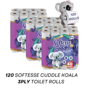 NEW BRAND Special Deal ! Luxury 120 Evo Toilet Rolls 3Ply Ultra Advantage Pack Degradable and Recyclable Wipes Set Sheets