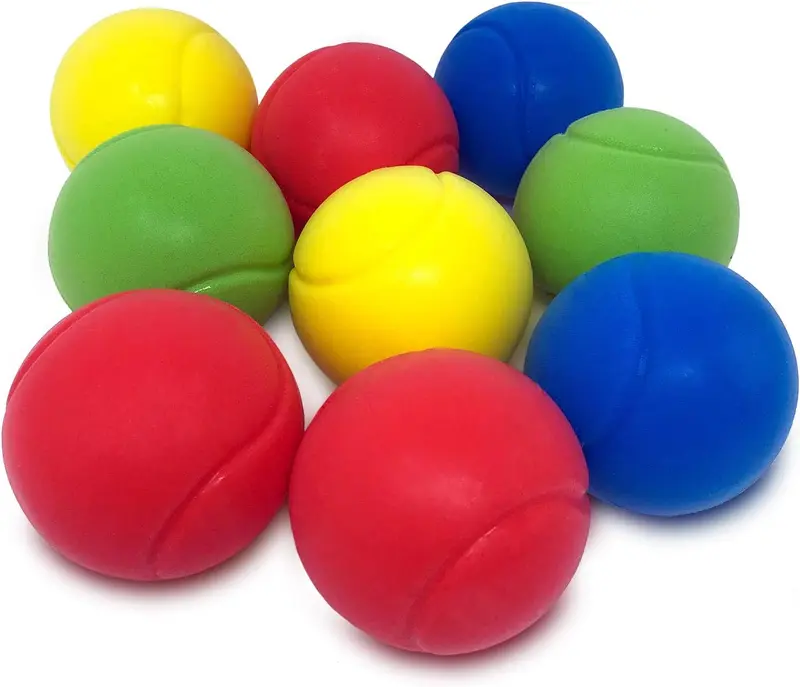 E-Deals 70mm Soft Foam Tennis Balls - Pack of 9 - Assorted Colours - Lots of fun for summer holidays - Indoor and Outdoor Play 2