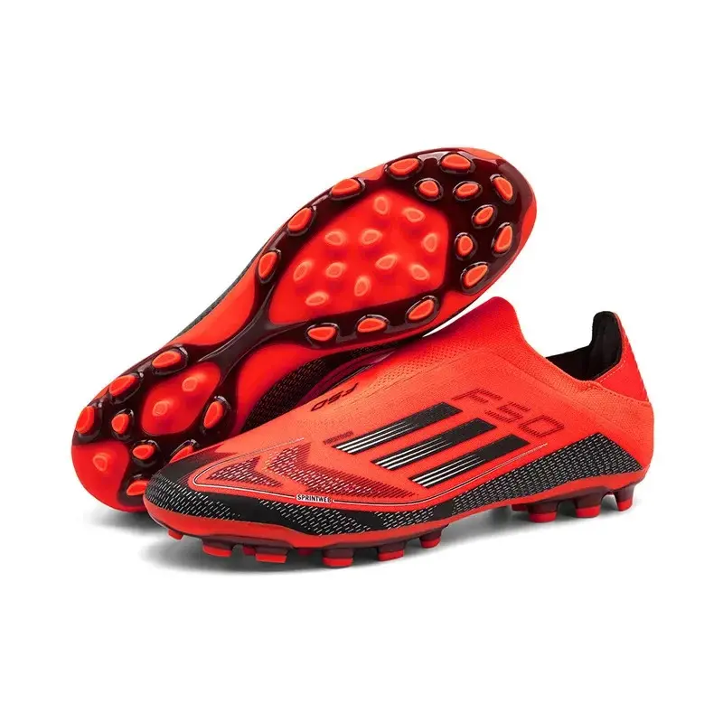 Men's Football Shoes with Long Nails for Grass Training And Competition Sports Shoes for Boys Girls Students Adults 4
