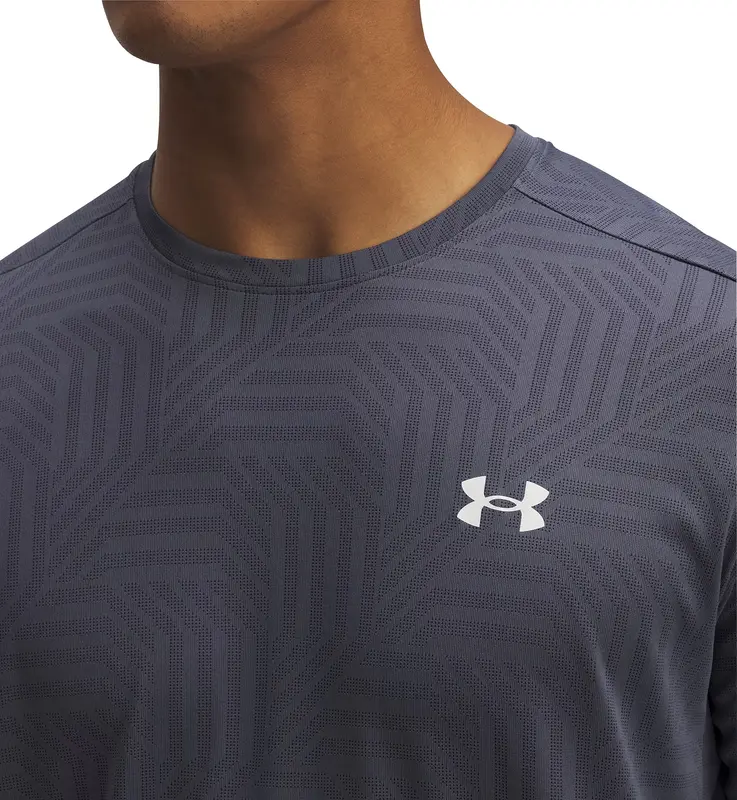 Under Armour Tech Vent Geotessa Short Sleeve Mens Training Top - Grey 2