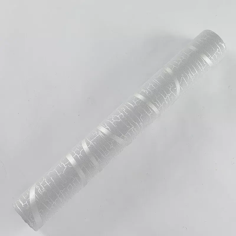 9.5M 3D Sliver Grey Wave Wallpaper Roll Home Decor Silver Grey Wall Paper Roll- 2