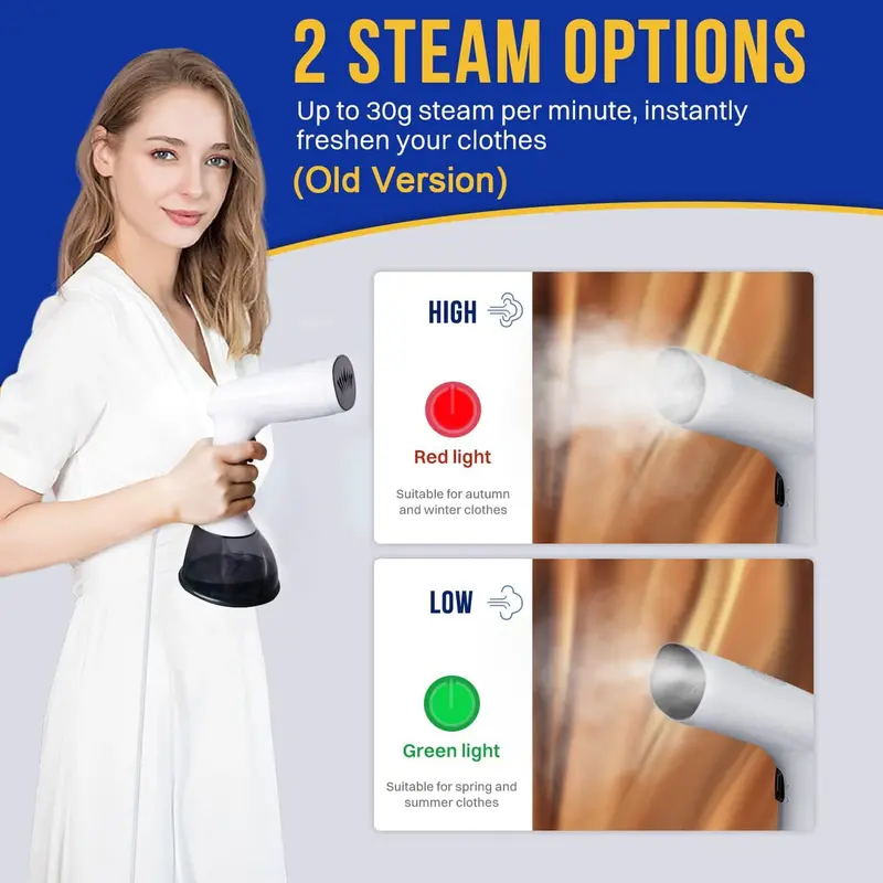 Clothes Steamer, Garment Steamer for Wrinkle Removal, Upgraded 400ml Water Tank, 3rd Generation Panel, Handheld Steamer Clothing for Home, Office & Travel 3