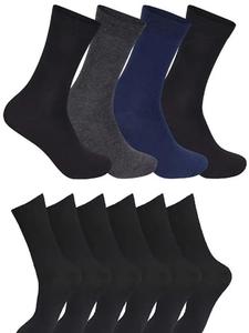 Findfashion Men's Cotton Rich Casual Wear Plain Suit Socks For Gents