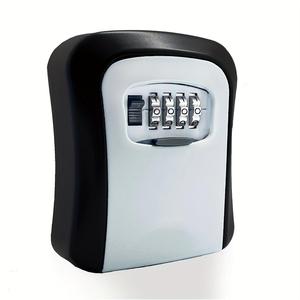 Key Lock Plastic Box, Wall Mount For Keys, 4 Digit Combination With Resettable Code With A B Switch, Indoor Outdoor Waterproof House Plastic Key, Lockbox For Spare House Keys