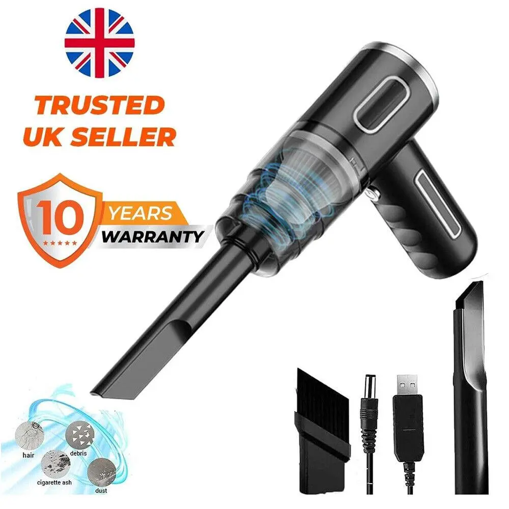 Handheld Vacuum Cleaner, 29000Pa Powerful Suction Portable Lightweight Mini Vacuum Cordless, USB Quick Charge Car Vacuum Cleaner for Sofa, Bed, Car, Home, Office, Clean Pet Hair