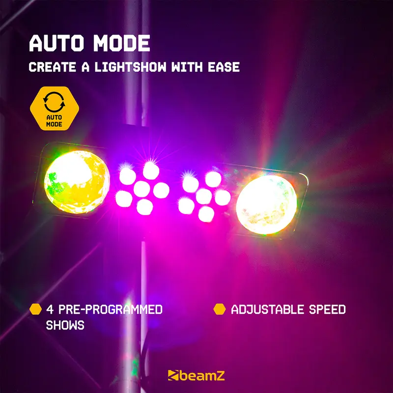 BeamZ LightBox7 DJ Multi Light Effect with Moon Flower & PAR 1