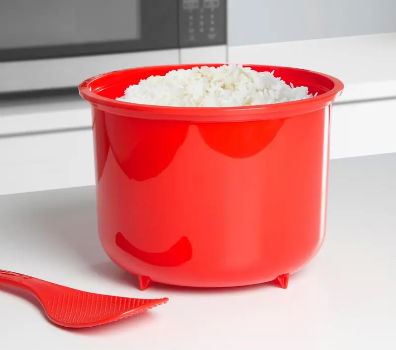 Sistema Microwave Rice Cooker | 2.6 L | Dishwasher Safe Small Rice Cooker | BPA-Free | Red 3