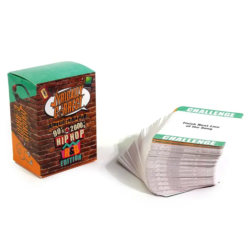 Lyrically Correct 90's &2000's Hip Hop& R&B Music Trivia Card Game for Friends+ card  catching  game pilescard  game board  games 3