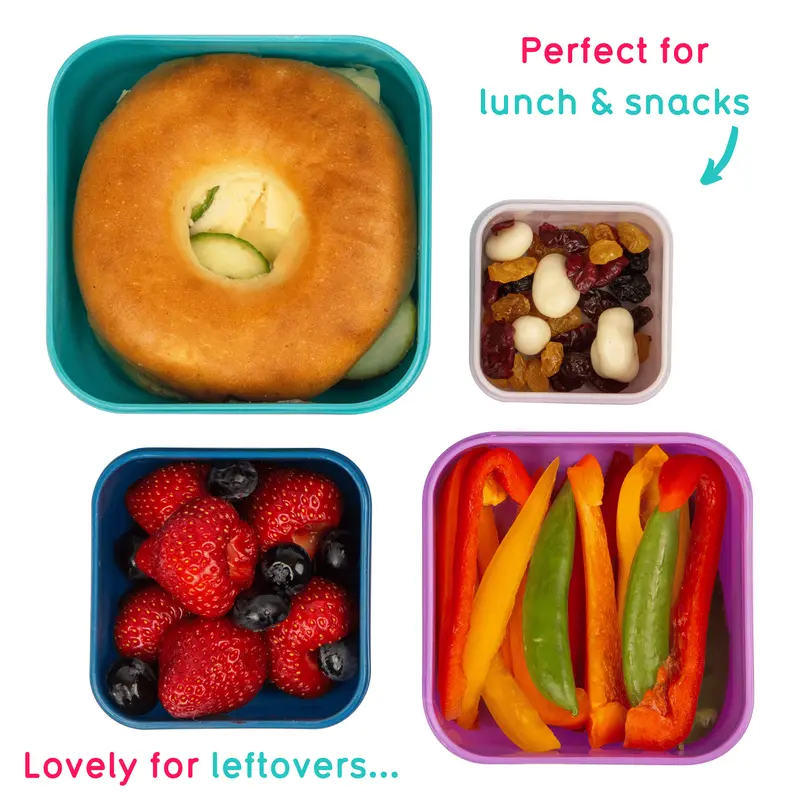 Set of 4 Nesting Snack Pots for Kids, Felicity Fox 2