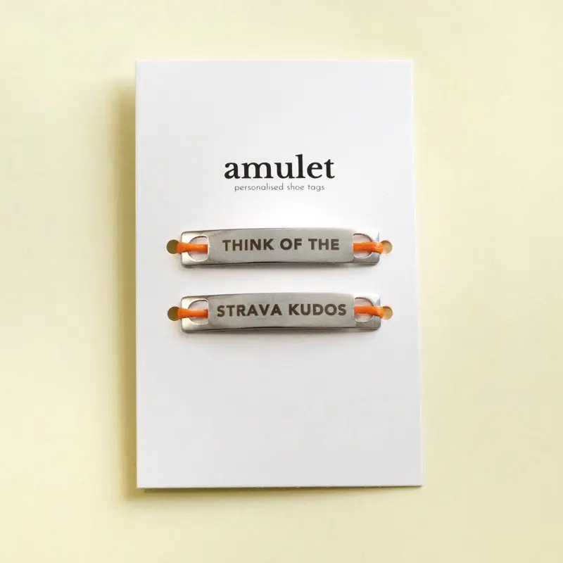 ‘Think Of The Strava Kudos’ Shoe Tags Running Accessories Charms for Trainers
