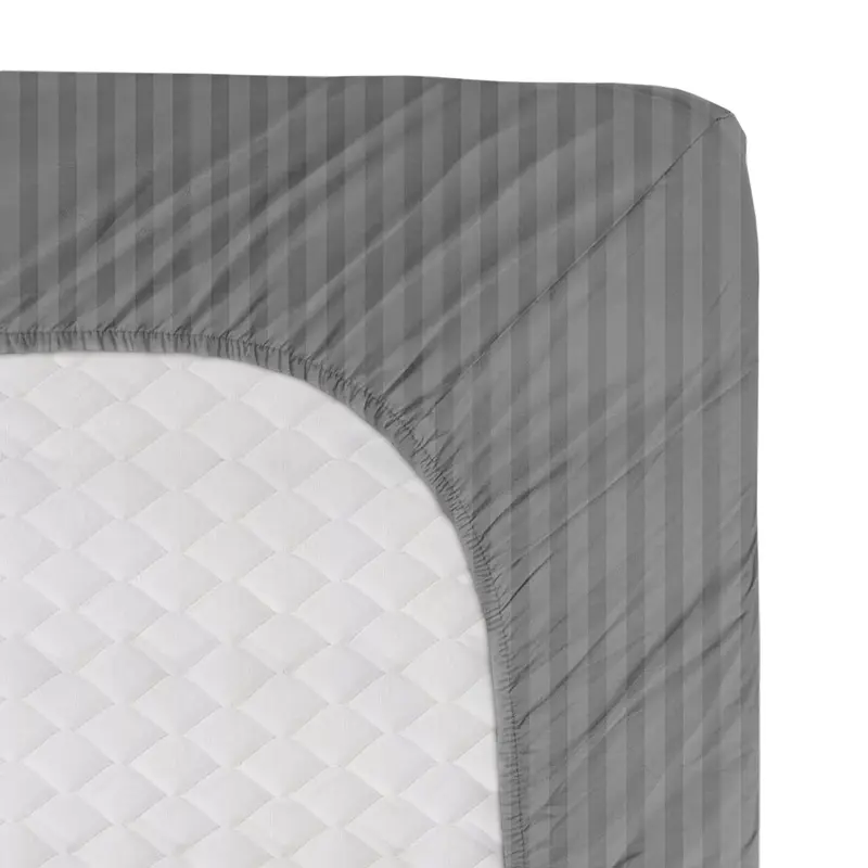 Imperial Rooms 4-Piece Stripe Duvet Cover Complete Set in 10 Different Colors - Super Soft, Breathable, Anti-Allergic Bedding Duvet Set For Bedroom Decor - Luxury Bedding Set with Matching Duvet Cover, Pillowcases and Fitted Sheet - Microfibre Bedding Set 7