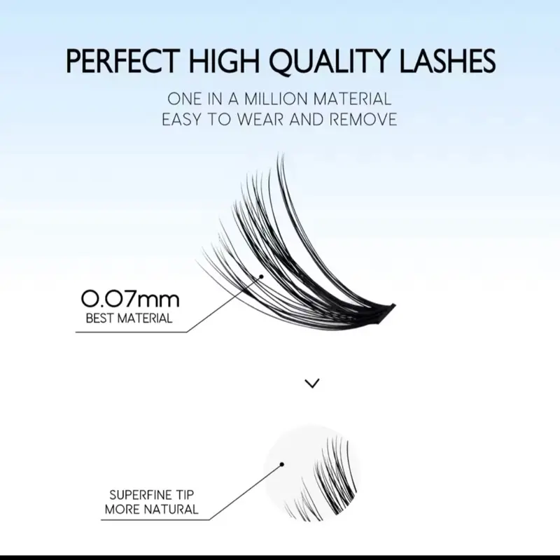 GROINNEYA Diy Lash Extension Kit - Full Set of Individual and Cluster Eyelashes - Makeup, Cosmetic 5