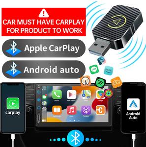 【UK SELLER Delivered with in 48H】2 in 1 Wireless CarPlay Adapter & Android Auto Wireless Adapter - Convert Factory Wired to Wireless CarPlay Dongle Cars - Stable Fast Connection- Plug& Play - Auto Connect & Online Update