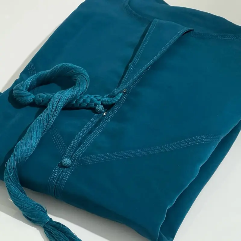 Royal Blue Emerati Style Thobe for Men