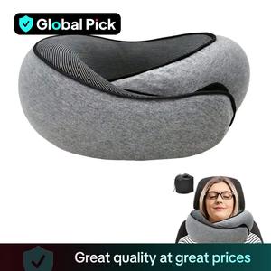Travel Neck Pillow, Breathable Comfortable Memory Foam Neck Pillow, Travel Nap Pillow with Storage Bag, Supportive Memory Foam, Machine Washable Travel Companion, Memory Foam Cushion, Orthopedic Memory Foam, Durable Memory Foam