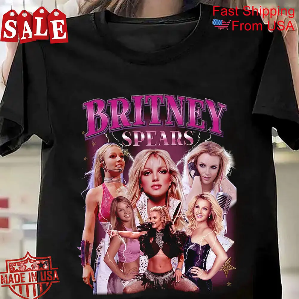 Britney Spears 90s Gift For Fans Vintage Music Singer band Tour Unisex Cotton Graphic tee