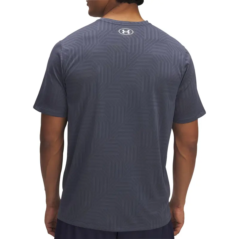 Under Armour Tech Vent Geotessa Short Sleeve Mens Training Top - Grey 1